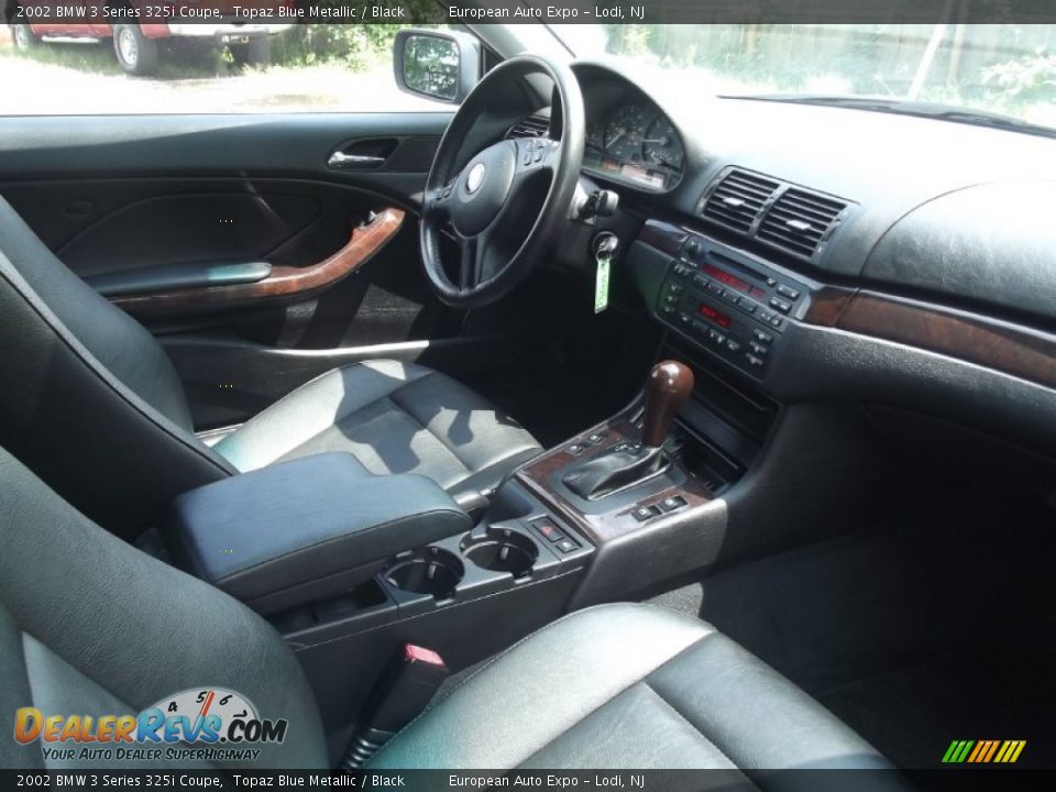 2002 BMW 3 Series 325i Coupe Topaz Blue Metallic / Black Photo #28