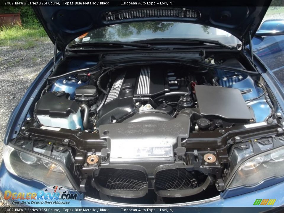 2002 BMW 3 Series 325i Coupe Topaz Blue Metallic / Black Photo #32