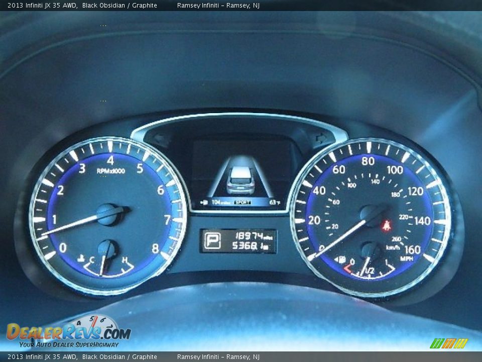 2013 Infiniti JX 35 AWD Black Obsidian / Graphite Photo #22