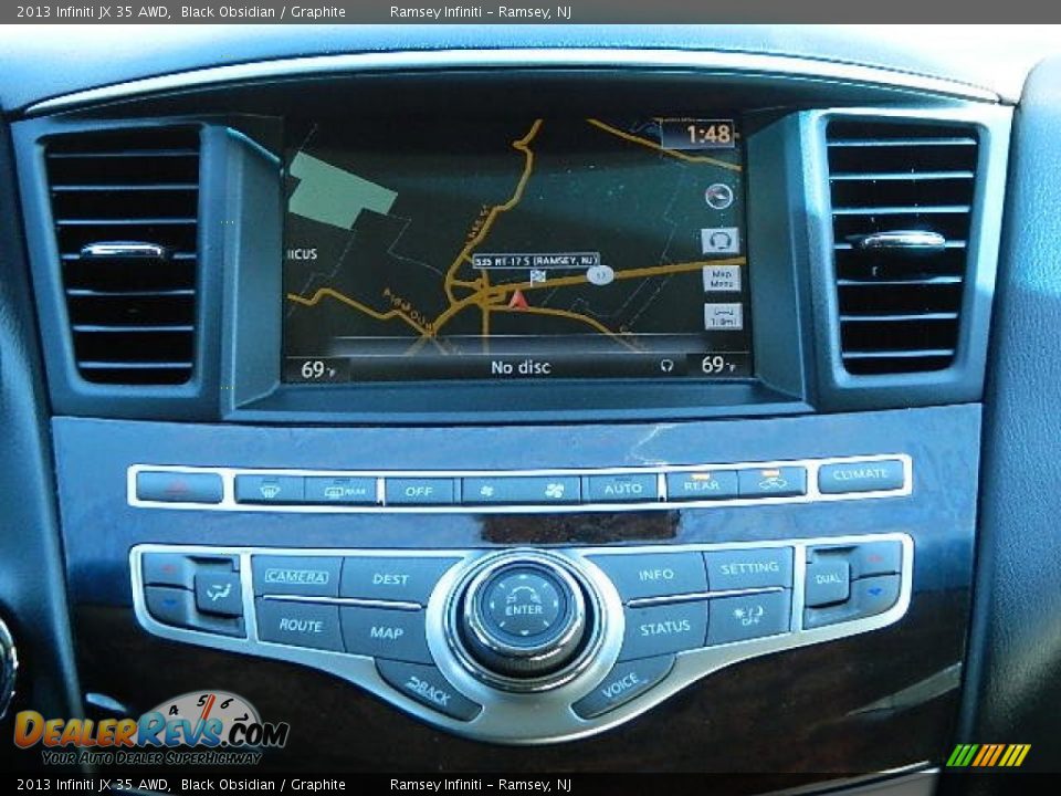2013 Infiniti JX 35 AWD Black Obsidian / Graphite Photo #23