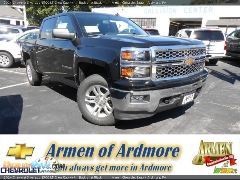 2014 Chevrolet Silverado 1500 LT Crew Cab 4x4 Black / Jet Black Photo #1