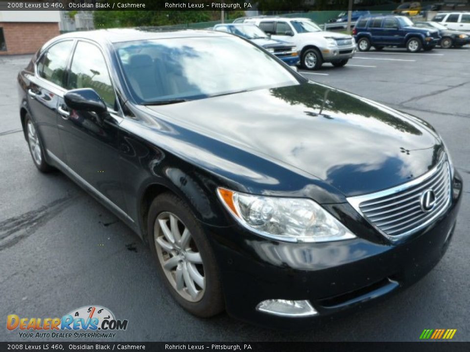 2008 Lexus LS 460 Obsidian Black / Cashmere Photo #3