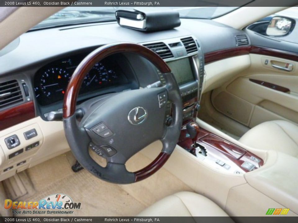 2008 Lexus LS 460 Obsidian Black / Cashmere Photo #6