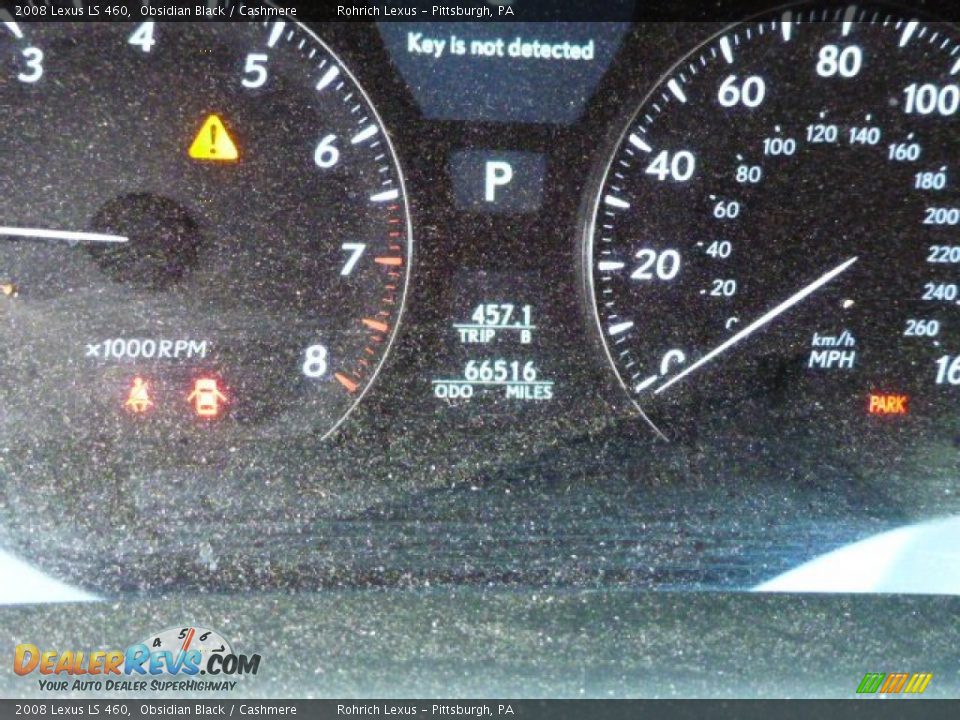 2008 Lexus LS 460 Obsidian Black / Cashmere Photo #8