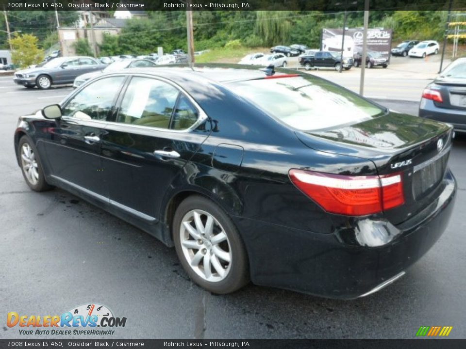 2008 Lexus LS 460 Obsidian Black / Cashmere Photo #9