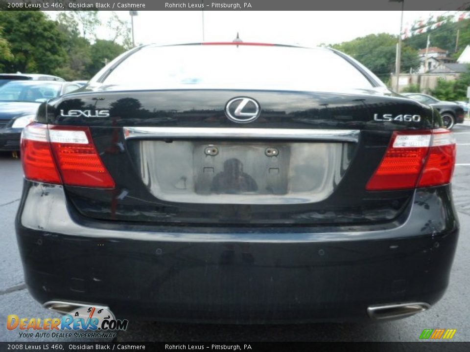 2008 Lexus LS 460 Obsidian Black / Cashmere Photo #10