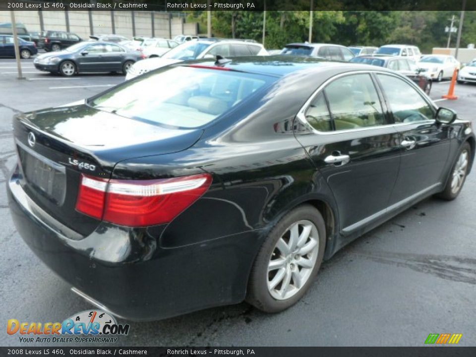 2008 Lexus LS 460 Obsidian Black / Cashmere Photo #11