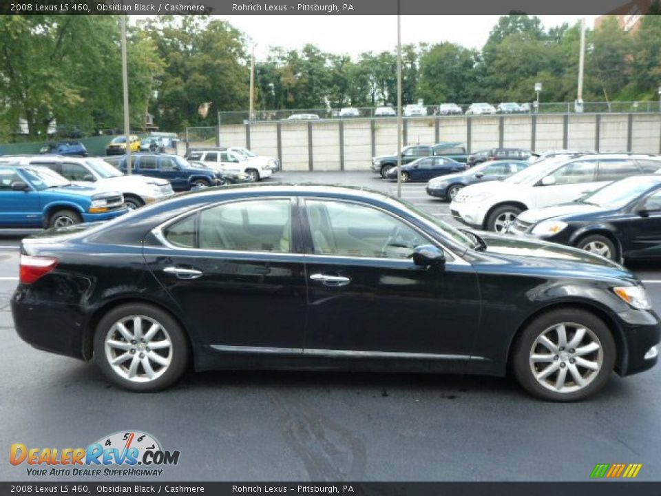 2008 Lexus LS 460 Obsidian Black / Cashmere Photo #12