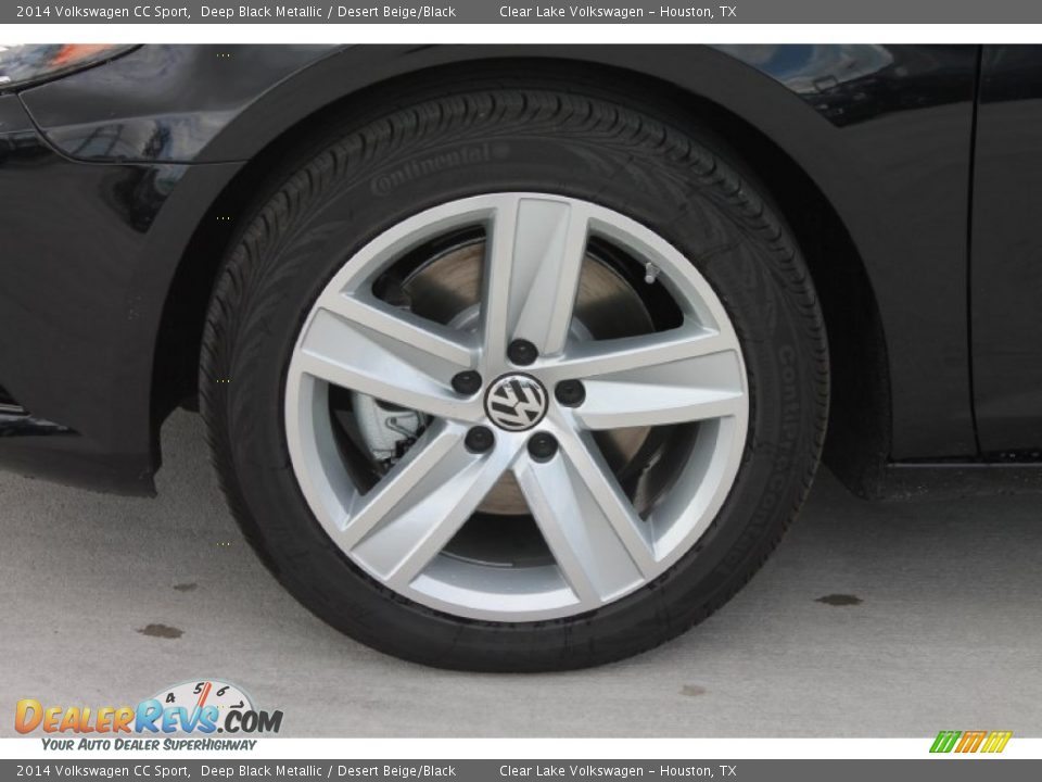 2014 Volkswagen CC Sport Deep Black Metallic / Desert Beige/Black Photo #4