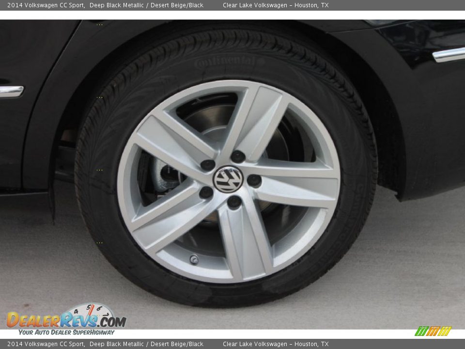 2014 Volkswagen CC Sport Deep Black Metallic / Desert Beige/Black Photo #6