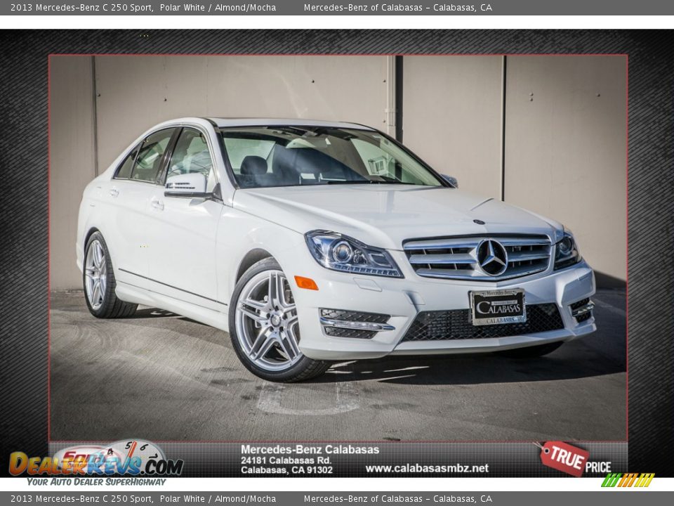 2013 Mercedes-Benz C 250 Sport Polar White / Almond/Mocha Photo #1