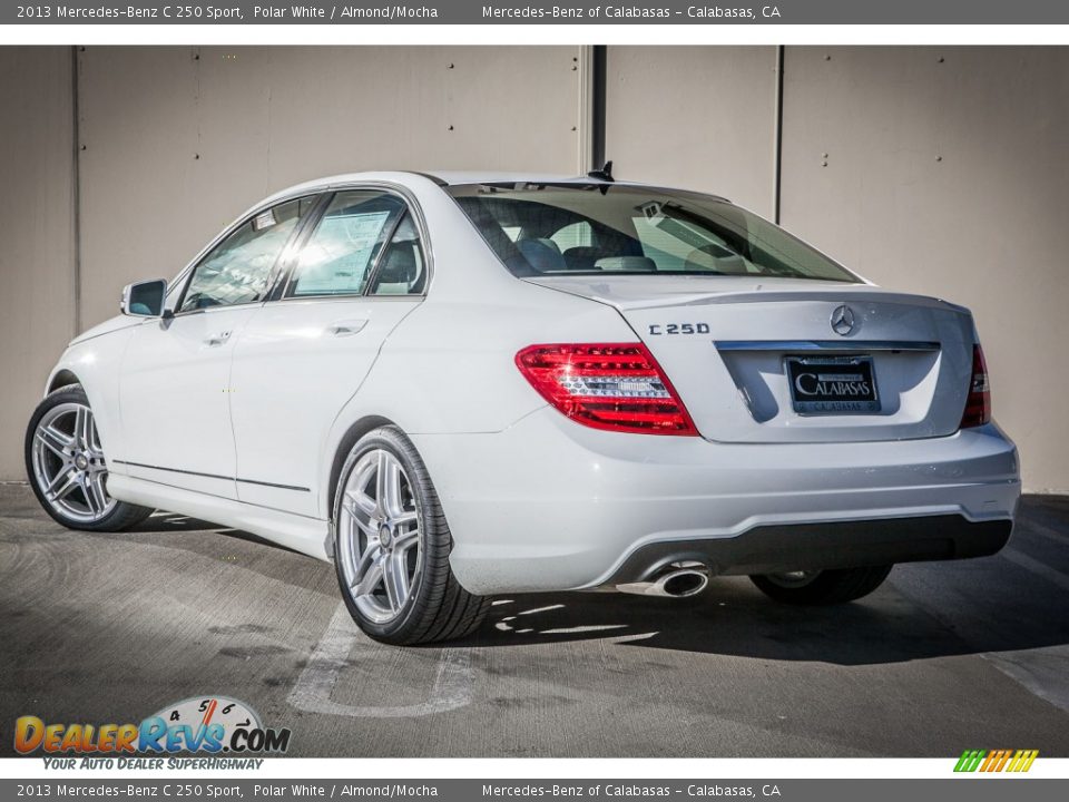 2013 Mercedes-Benz C 250 Sport Polar White / Almond/Mocha Photo #2