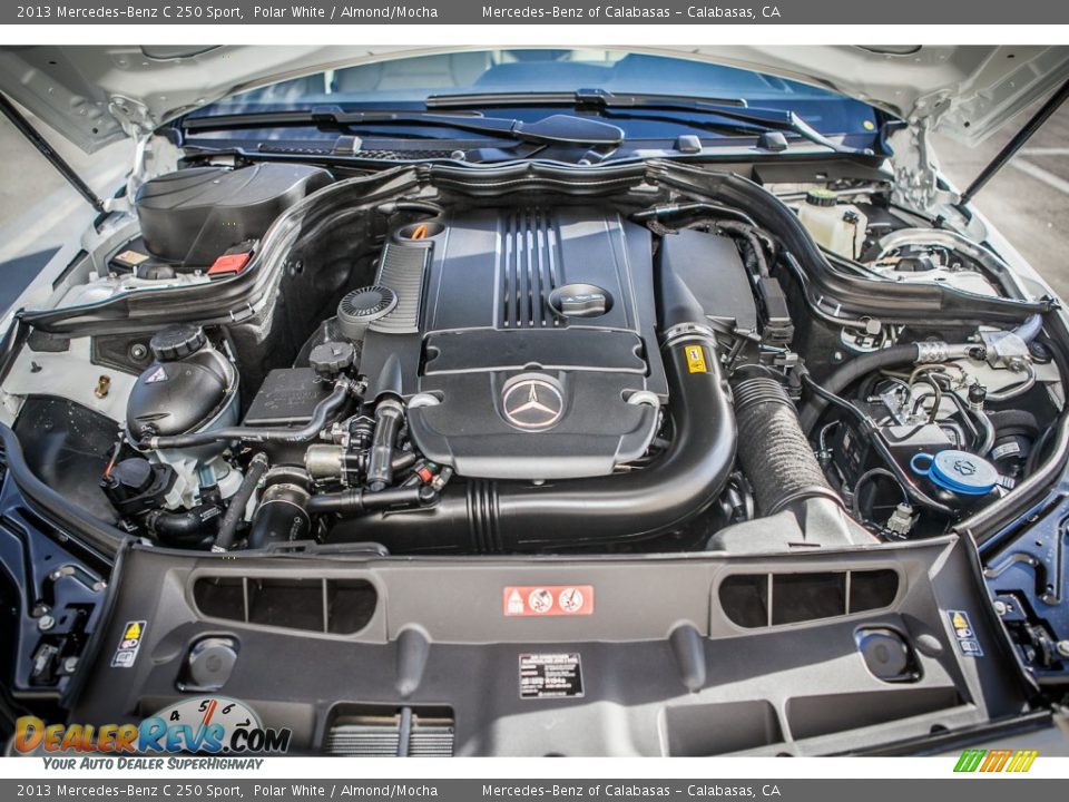 2013 Mercedes-Benz C 250 Sport Polar White / Almond/Mocha Photo #9