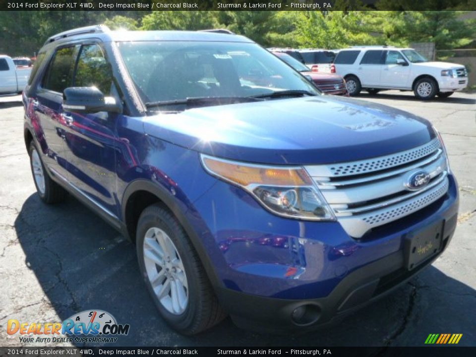 2014 Ford Explorer XLT 4WD Deep Impact Blue / Charcoal Black Photo #1