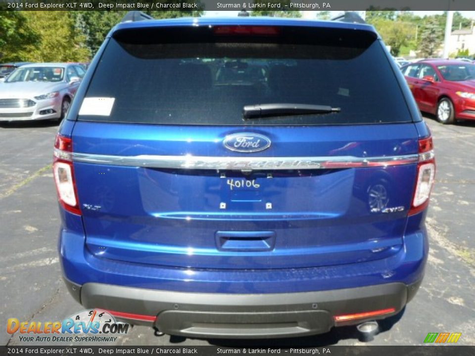 2014 Ford Explorer XLT 4WD Deep Impact Blue / Charcoal Black Photo #3