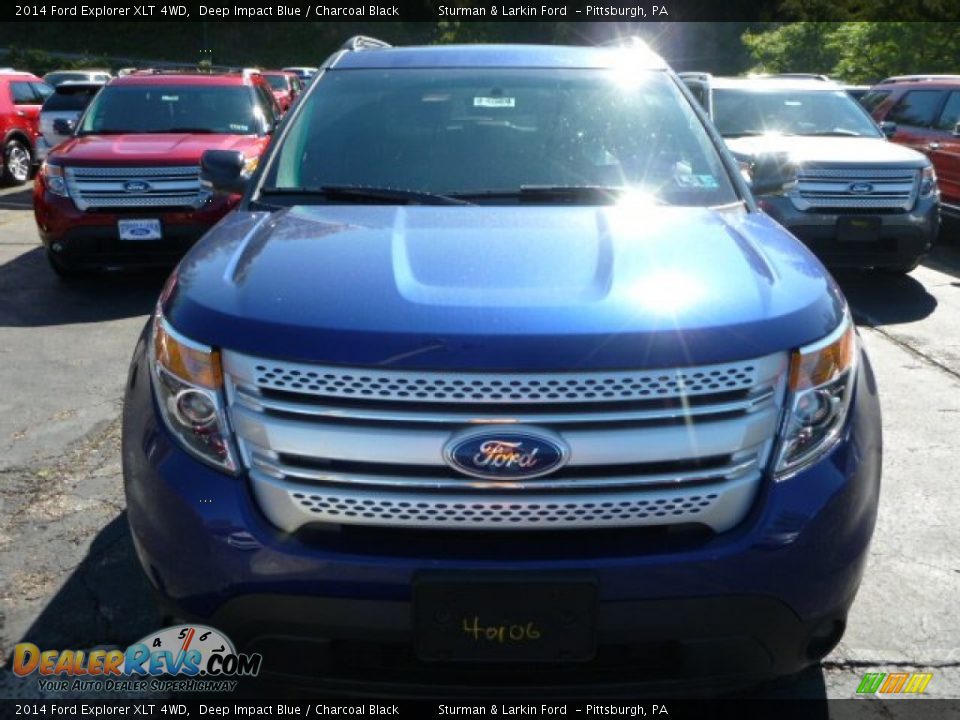 2014 Ford Explorer XLT 4WD Deep Impact Blue / Charcoal Black Photo #6