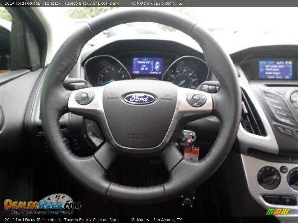 2014 Ford Focus SE Hatchback Tuxedo Black / Charcoal Black Photo #15