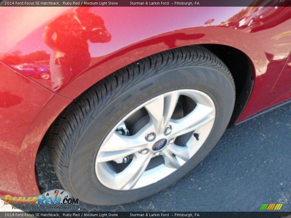 2014 Ford Focus SE Hatchback Ruby Red / Medium Light Stone Photo #7