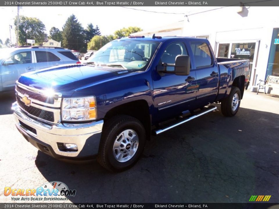2014 Chevrolet Silverado 2500HD LT Crew Cab 4x4 Blue Topaz Metallic / Ebony Photo #2