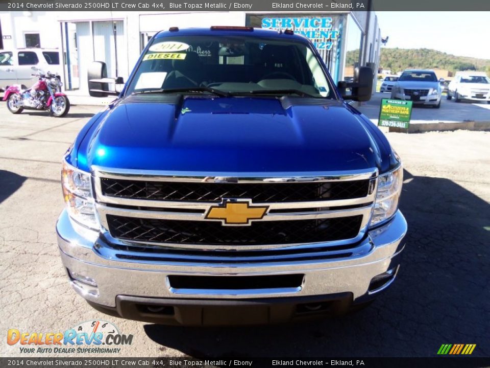 2014 Chevrolet Silverado 2500HD LT Crew Cab 4x4 Blue Topaz Metallic / Ebony Photo #3