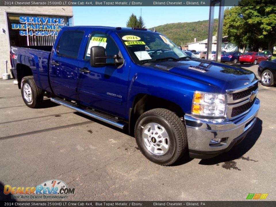 2014 Chevrolet Silverado 2500HD LT Crew Cab 4x4 Blue Topaz Metallic / Ebony Photo #4
