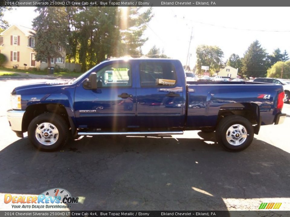 2014 Chevrolet Silverado 2500HD LT Crew Cab 4x4 Blue Topaz Metallic / Ebony Photo #8