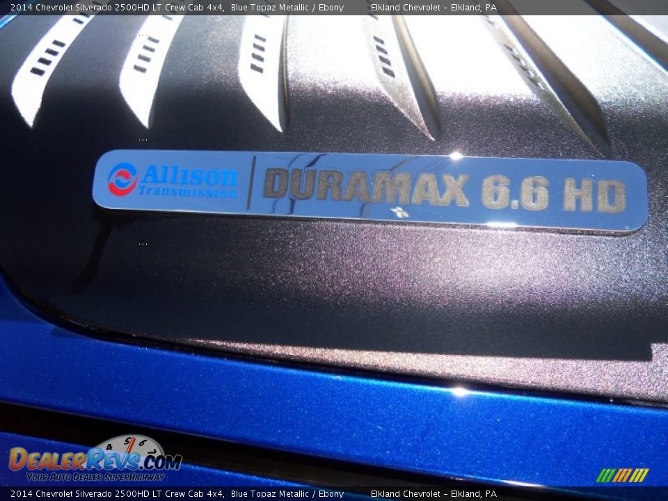 2014 Chevrolet Silverado 2500HD LT Crew Cab 4x4 Blue Topaz Metallic / Ebony Photo #13