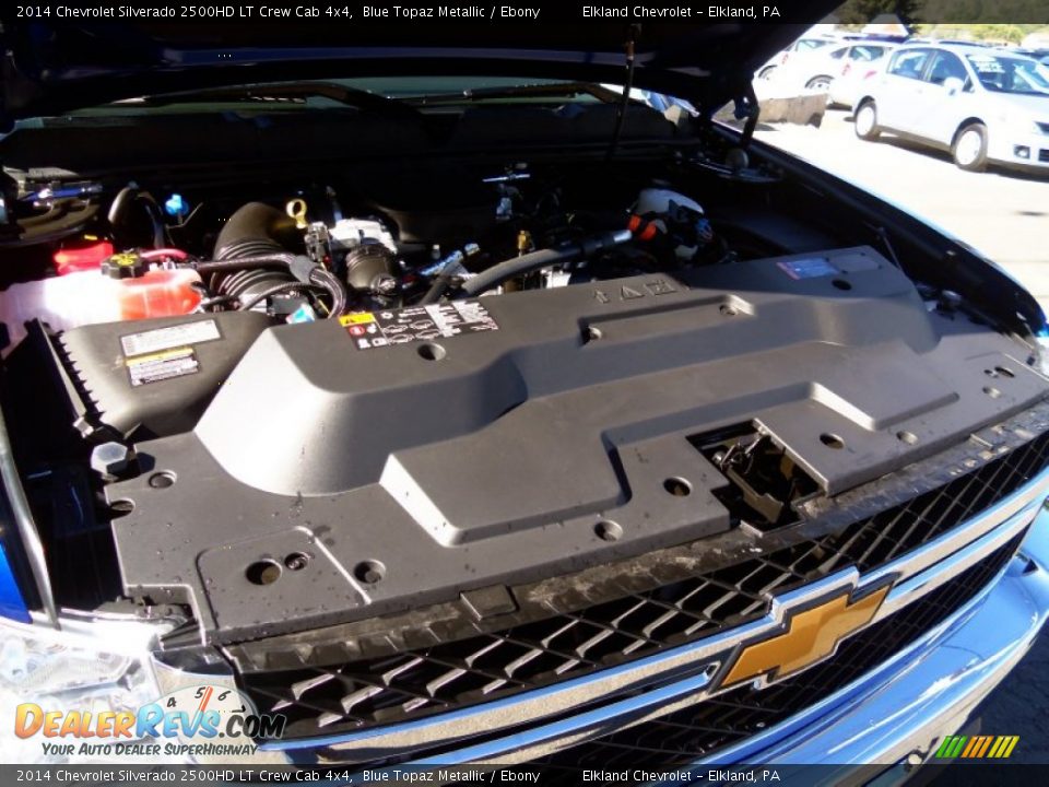 2014 Chevrolet Silverado 2500HD LT Crew Cab 4x4 Blue Topaz Metallic / Ebony Photo #14