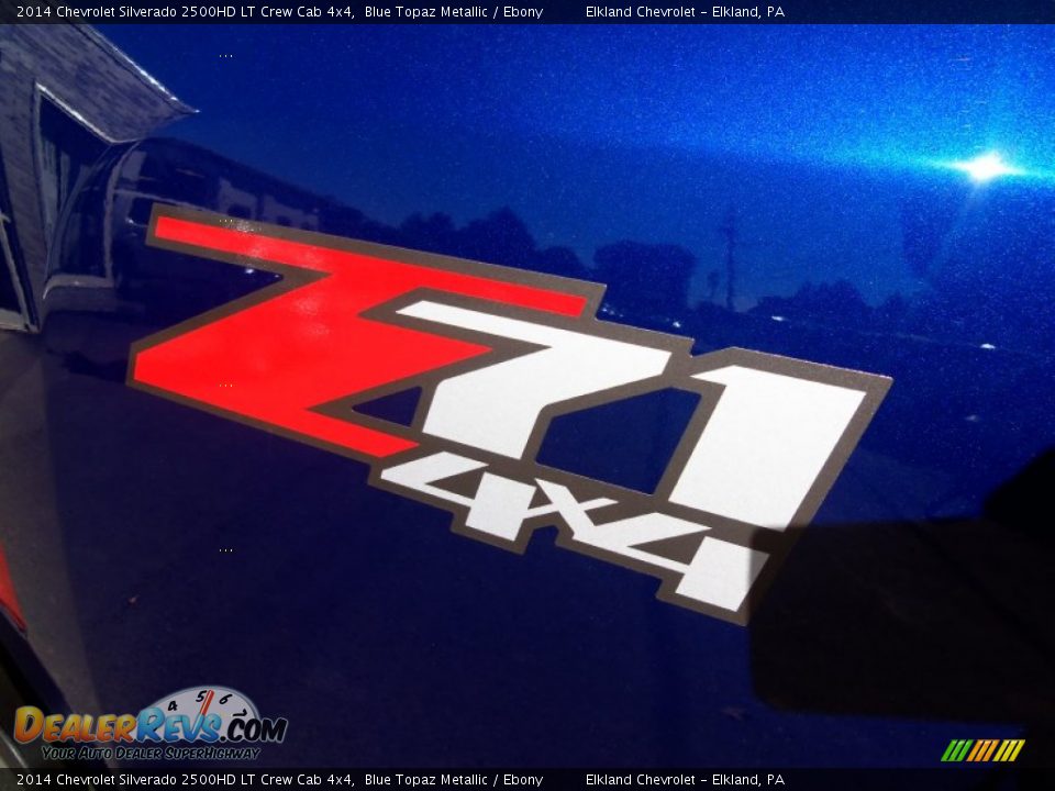 2014 Chevrolet Silverado 2500HD LT Crew Cab 4x4 Blue Topaz Metallic / Ebony Photo #17