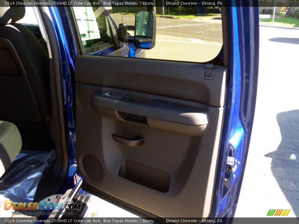 2014 Chevrolet Silverado 2500HD LT Crew Cab 4x4 Blue Topaz Metallic / Ebony Photo #22
