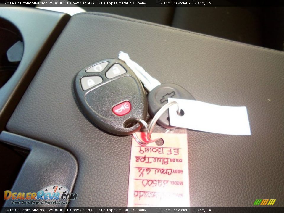 2014 Chevrolet Silverado 2500HD LT Crew Cab 4x4 Blue Topaz Metallic / Ebony Photo #35