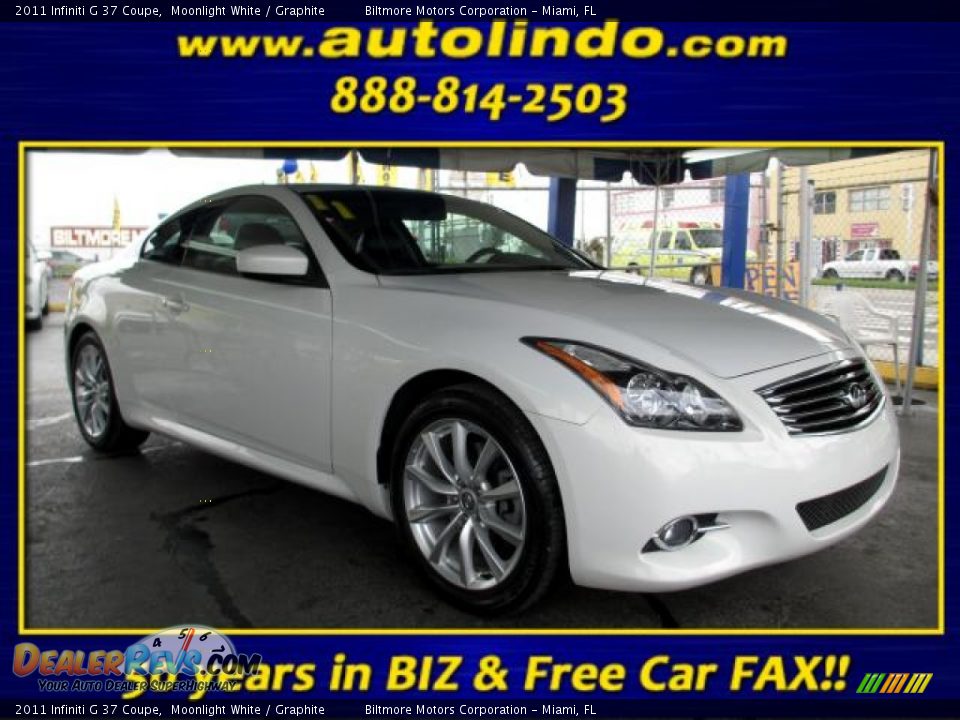 2011 Infiniti G 37 Coupe Moonlight White / Graphite Photo #1