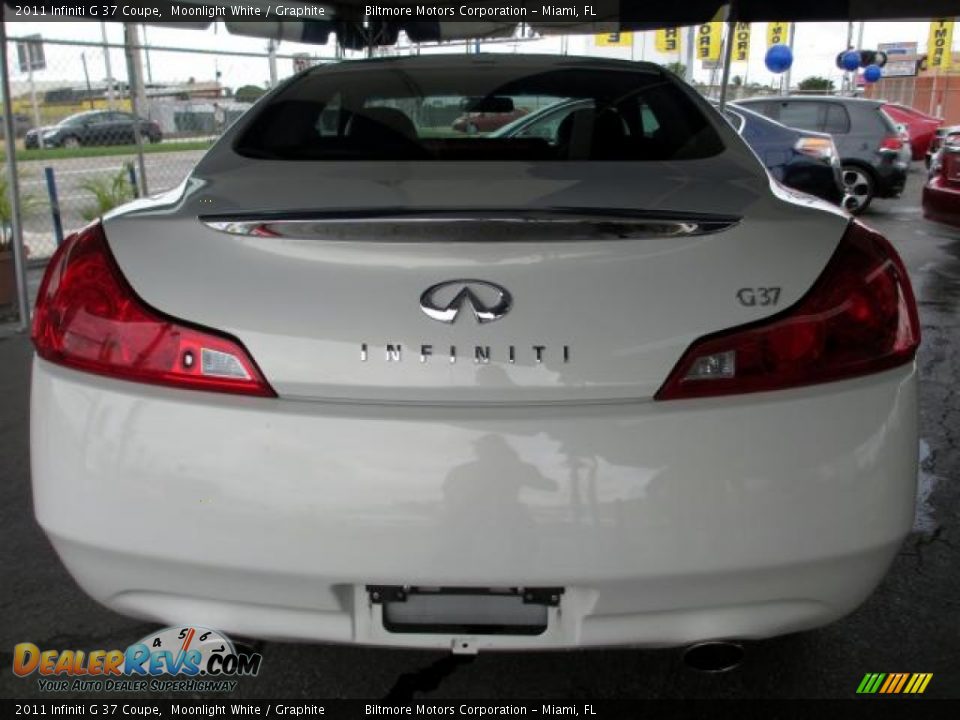 2011 Infiniti G 37 Coupe Moonlight White / Graphite Photo #5