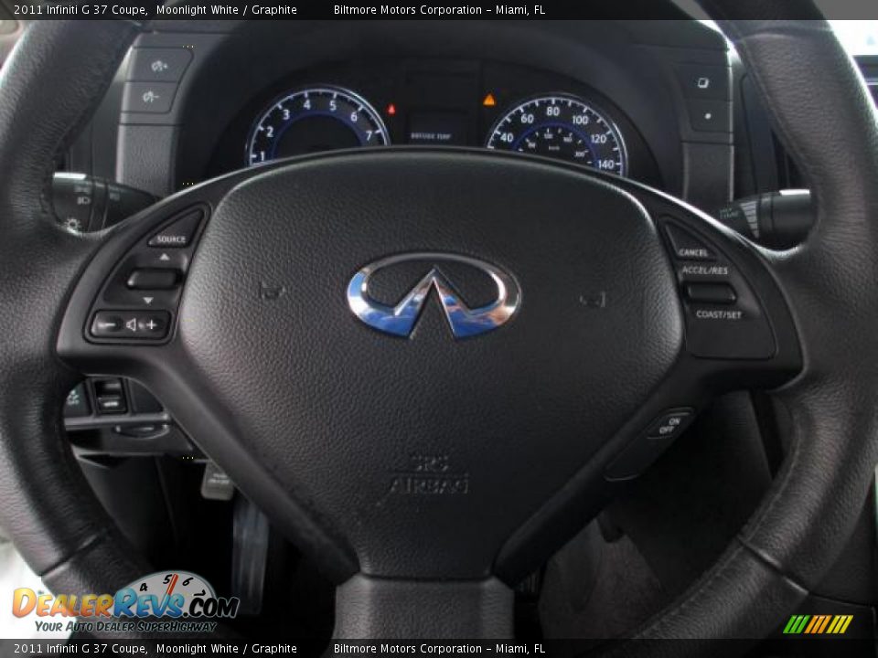 2011 Infiniti G 37 Coupe Moonlight White / Graphite Photo #20