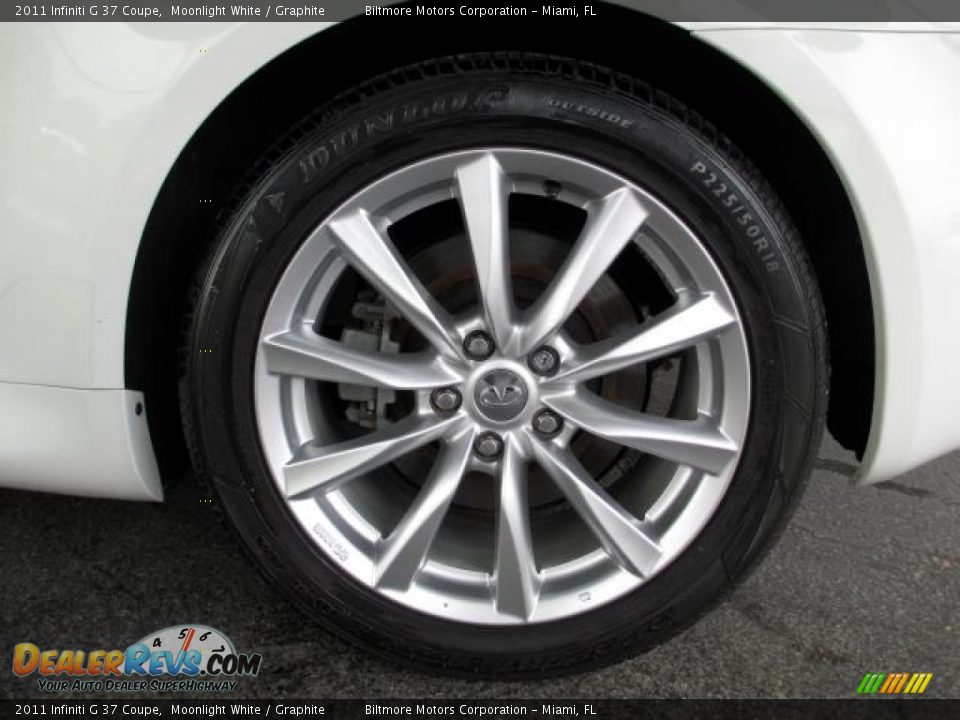 2011 Infiniti G 37 Coupe Moonlight White / Graphite Photo #24