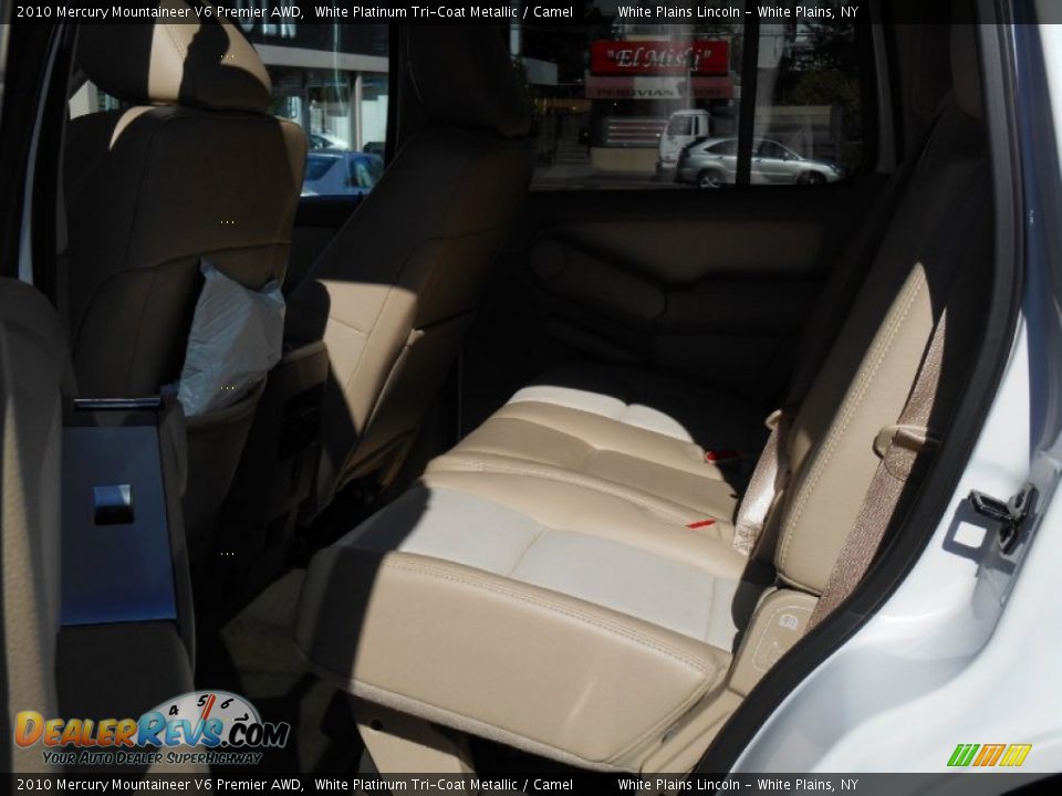 2010 Mercury Mountaineer V6 Premier AWD White Platinum Tri-Coat Metallic / Camel Photo #9