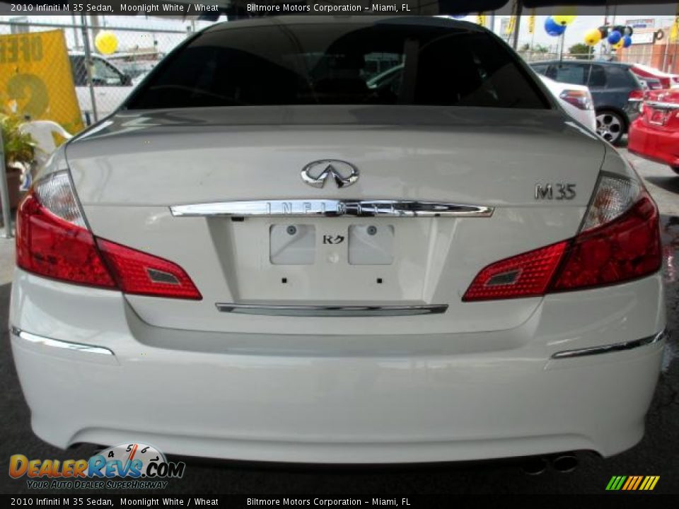 2010 Infiniti M 35 Sedan Moonlight White / Wheat Photo #5