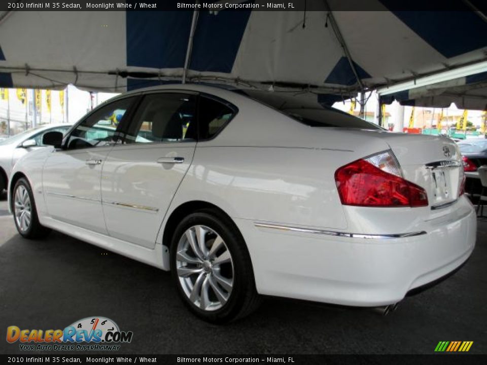 2010 Infiniti M 35 Sedan Moonlight White / Wheat Photo #6