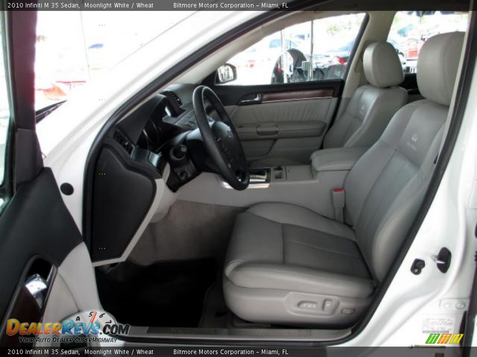 2010 Infiniti M 35 Sedan Moonlight White / Wheat Photo #8