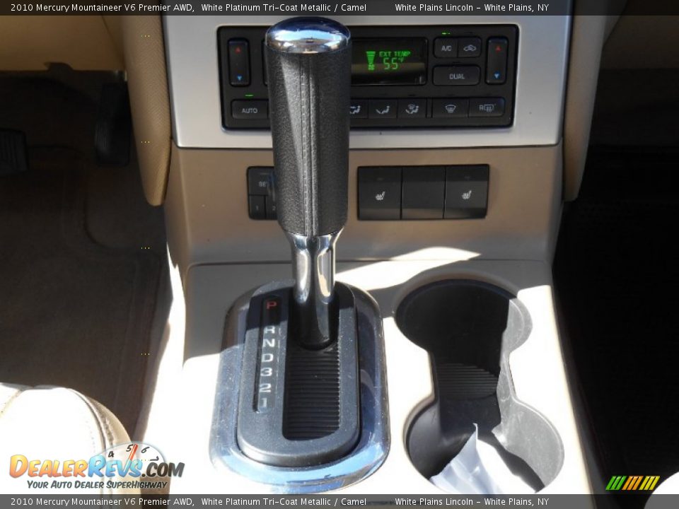 2010 Mercury Mountaineer V6 Premier AWD White Platinum Tri-Coat Metallic / Camel Photo #23