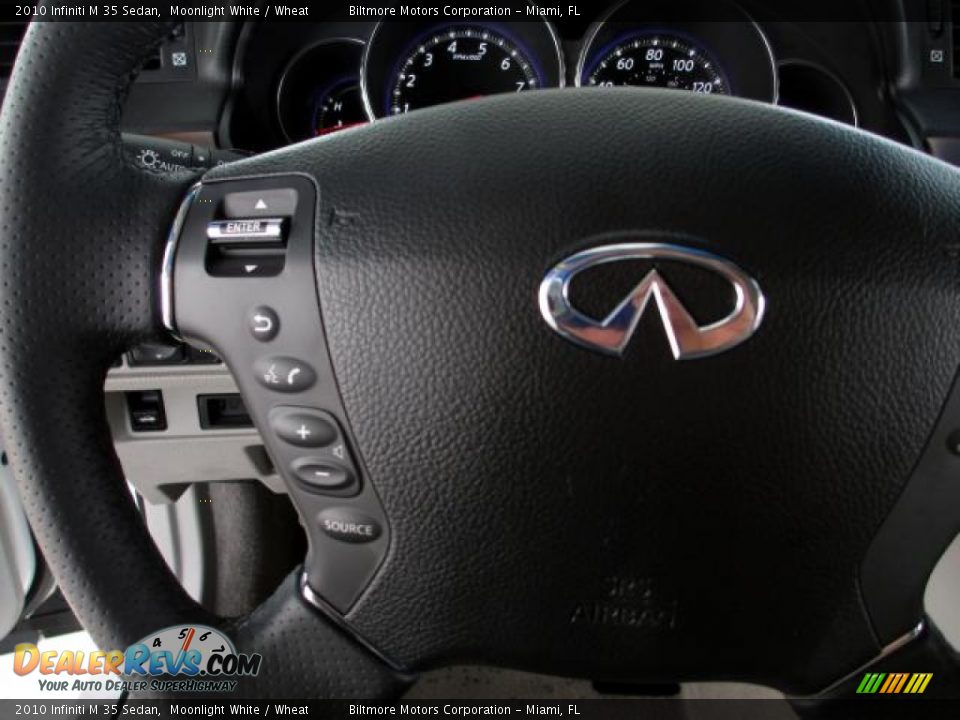 2010 Infiniti M 35 Sedan Moonlight White / Wheat Photo #21