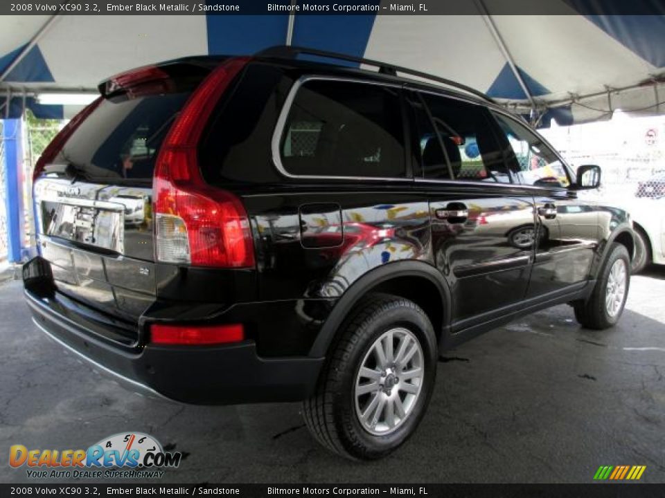 2008 Volvo XC90 3.2 Ember Black Metallic / Sandstone Photo #4