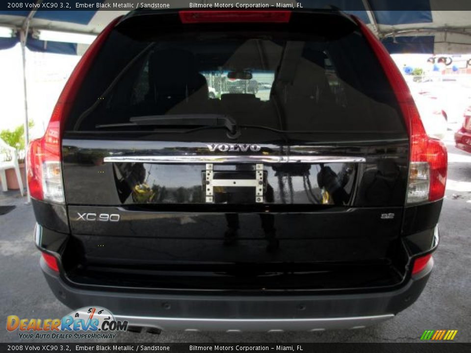 2008 Volvo XC90 3.2 Ember Black Metallic / Sandstone Photo #5