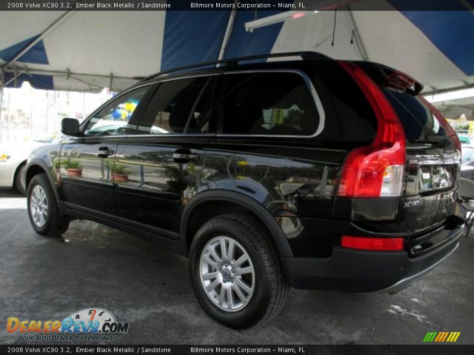 2008 Volvo XC90 3.2 Ember Black Metallic / Sandstone Photo #6