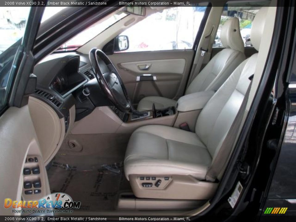 2008 Volvo XC90 3.2 Ember Black Metallic / Sandstone Photo #9