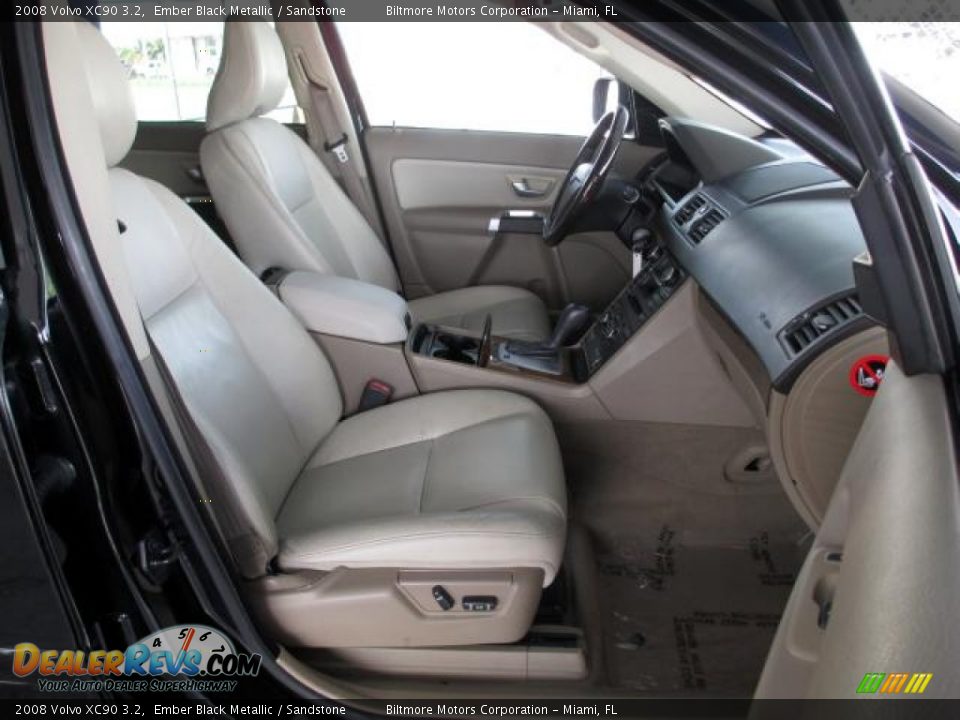 2008 Volvo XC90 3.2 Ember Black Metallic / Sandstone Photo #11