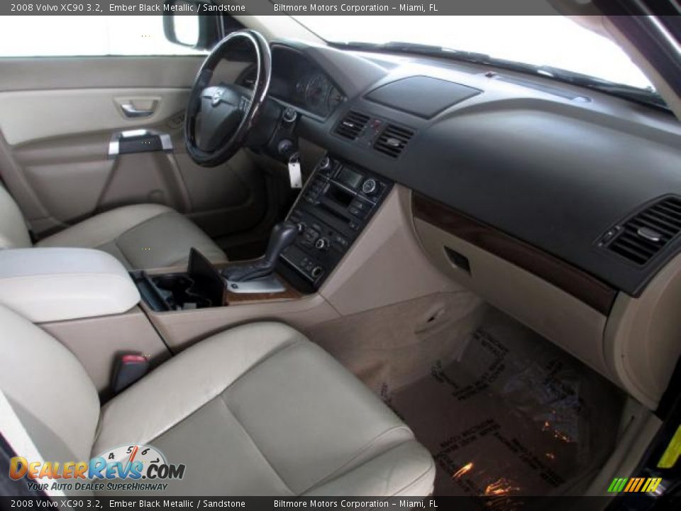 2008 Volvo XC90 3.2 Ember Black Metallic / Sandstone Photo #14