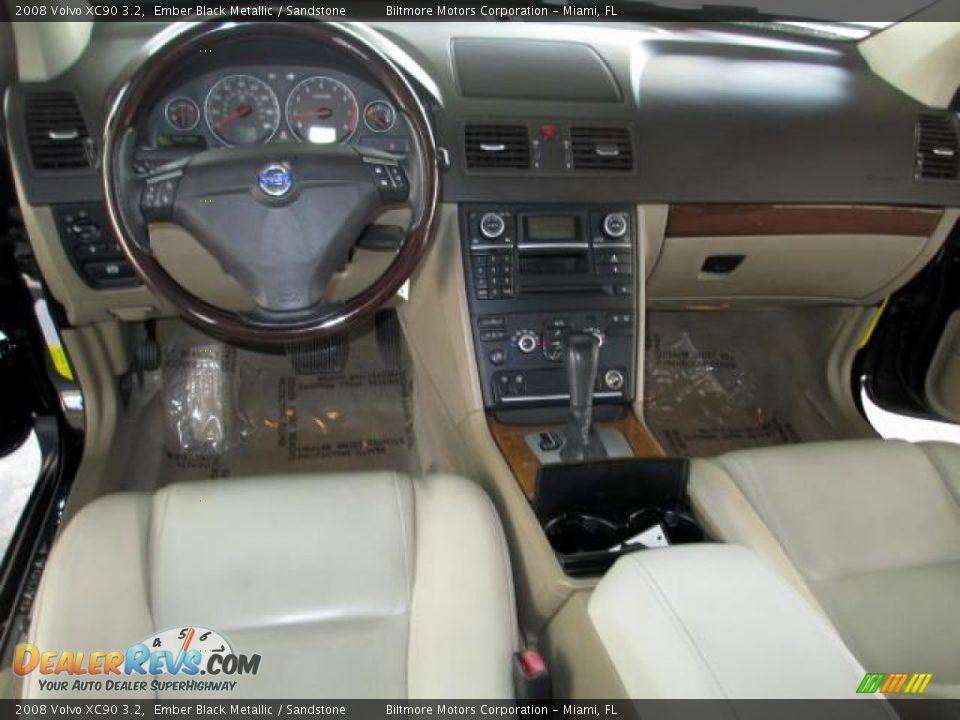 2008 Volvo XC90 3.2 Ember Black Metallic / Sandstone Photo #15