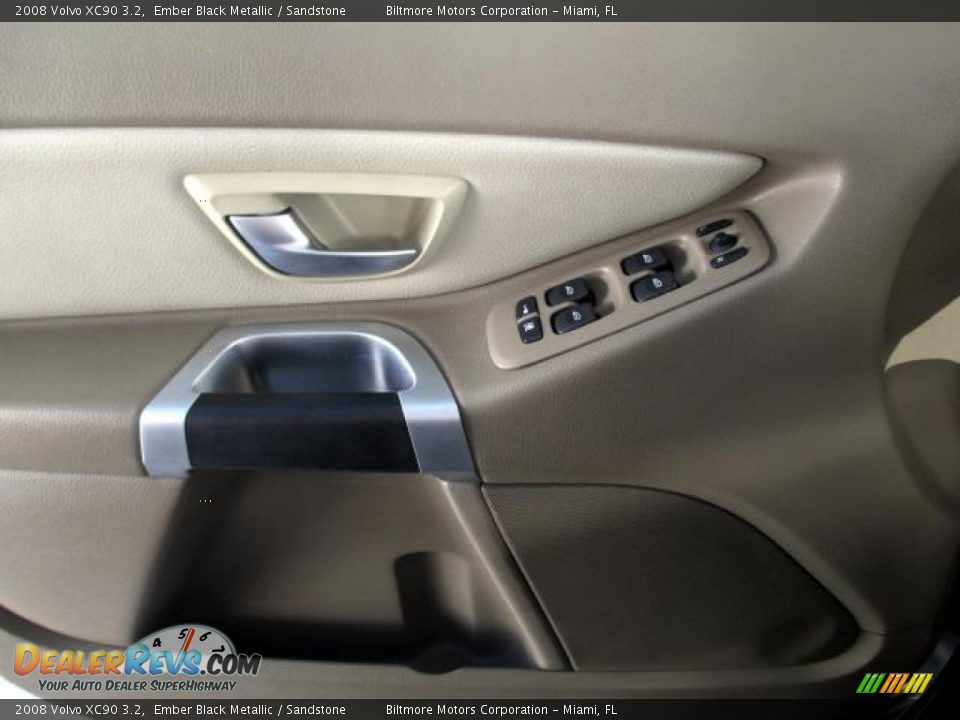 2008 Volvo XC90 3.2 Ember Black Metallic / Sandstone Photo #24