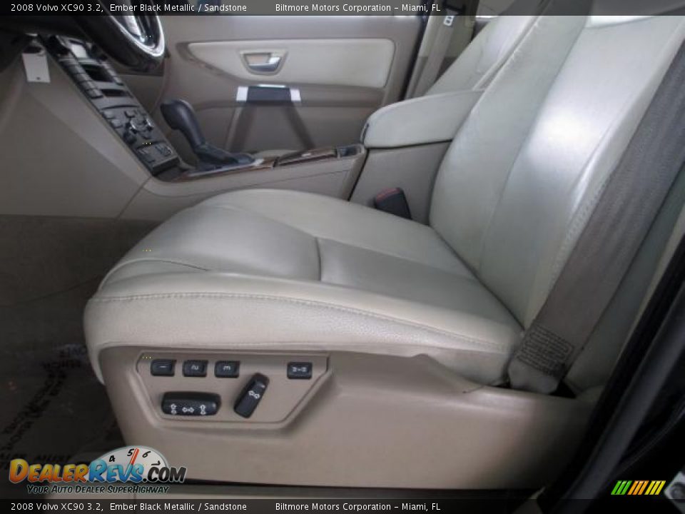 2008 Volvo XC90 3.2 Ember Black Metallic / Sandstone Photo #25